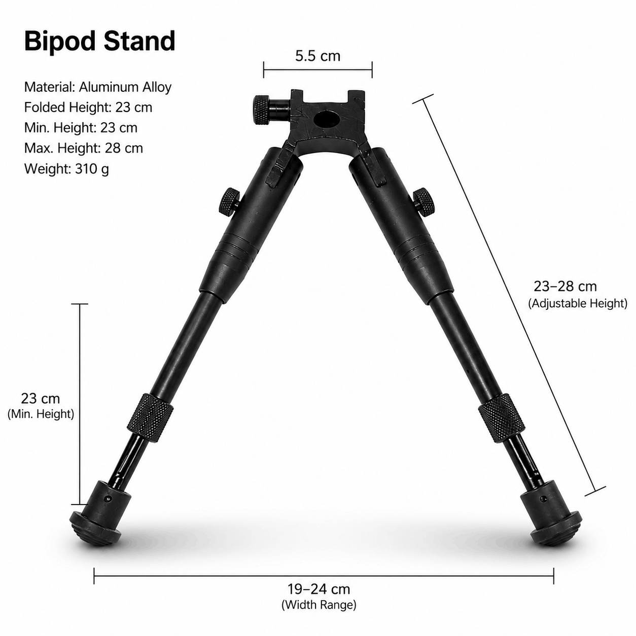 Bipied tactique BlackAirsoft EagleForce Tactical Bipod