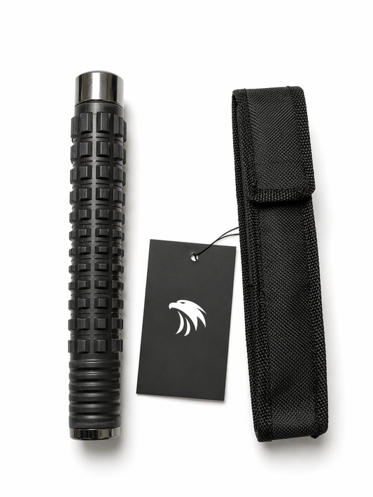 Bâton télescopique en acier Black Airsoft TITAN 52 cm avec étui – Chrome