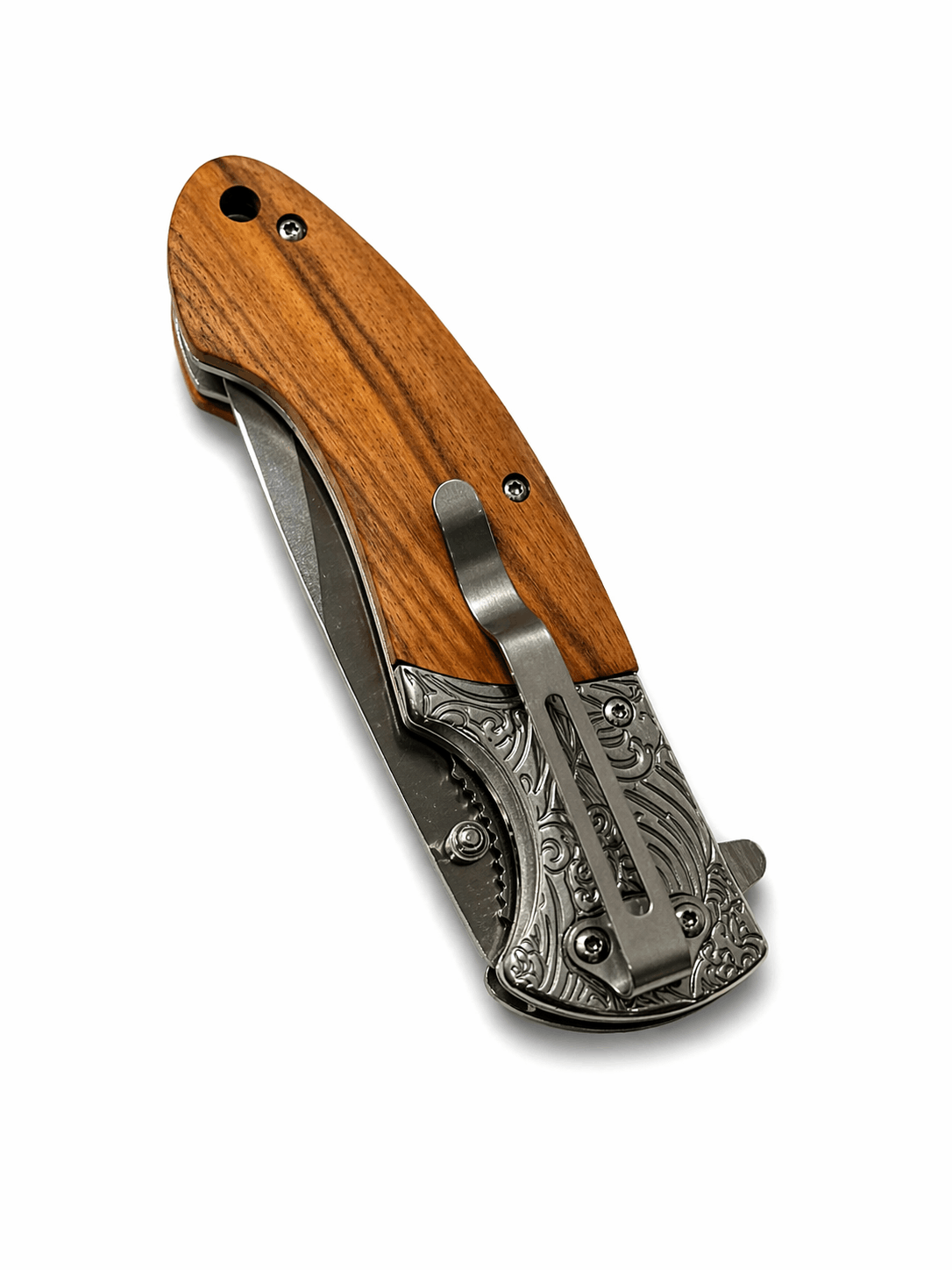 Couteau pliant Browning avec manche en bois – EDC et camping