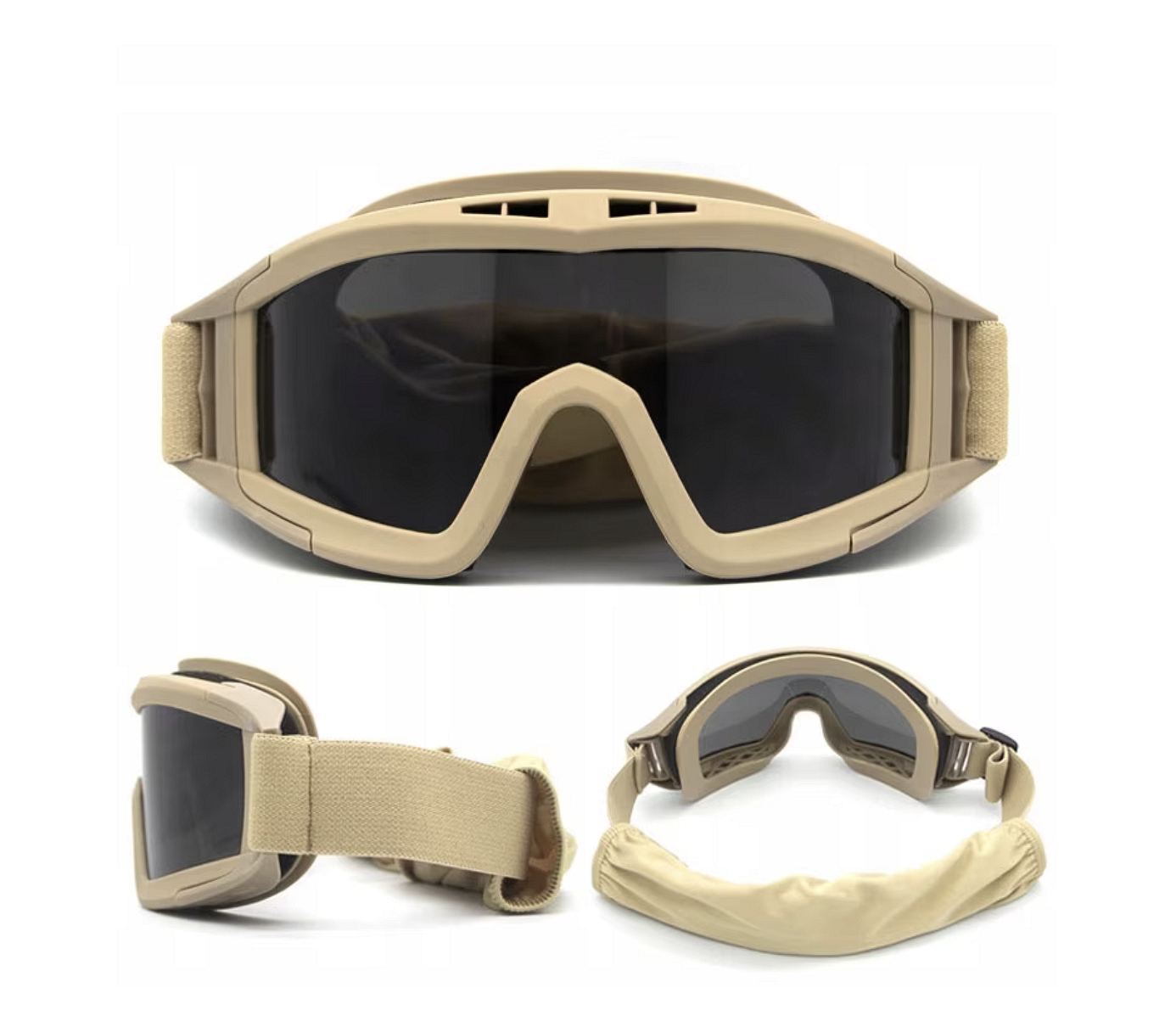 Masque de protection tactique, lunettes anti-buée