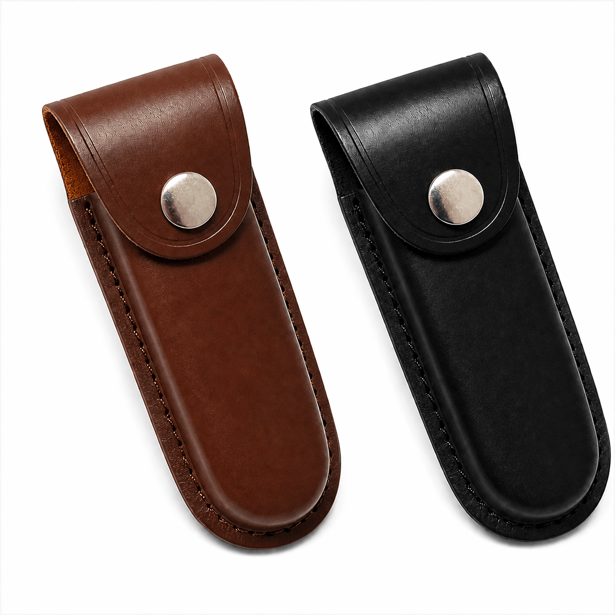 Étui en cuir pour couteau avec bouton pour ceinture