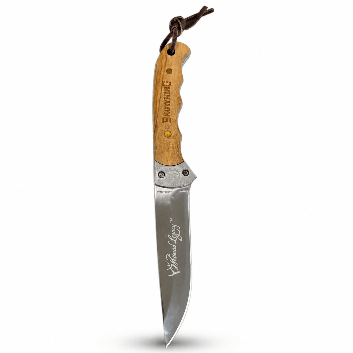 Κυνηγετικό μαχαίρι Browning Whitetail Legacy με ξύλινη λαβή και θήκη