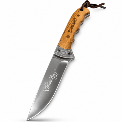 Κυνηγετικό μαχαίρι Browning Whitetail Legacy με ξύλινη λαβή και θήκη