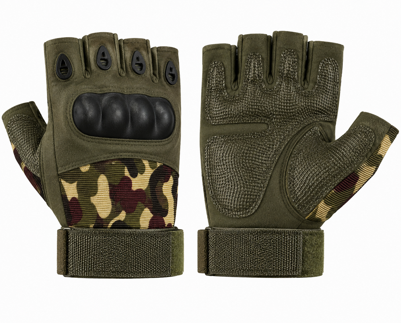 Gants tactiques sans doigts, avec protections