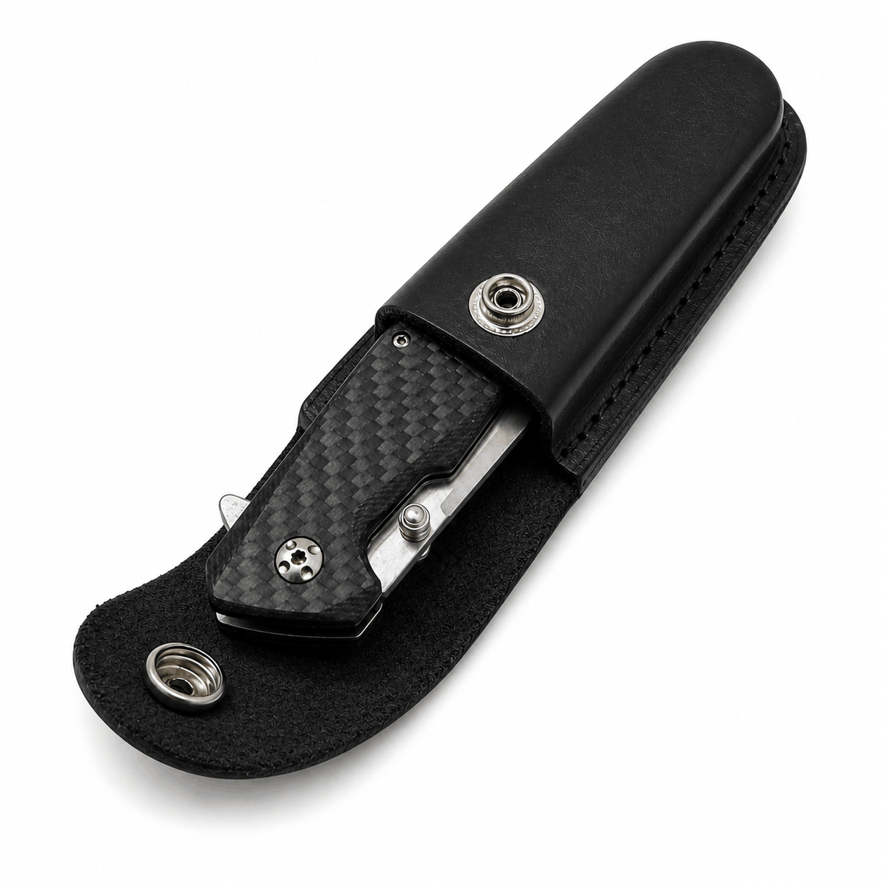 Étui en cuir pour couteau avec bouton pour ceinture