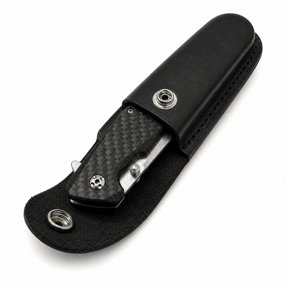 Étui en cuir pour couteau avec bouton pour ceinture