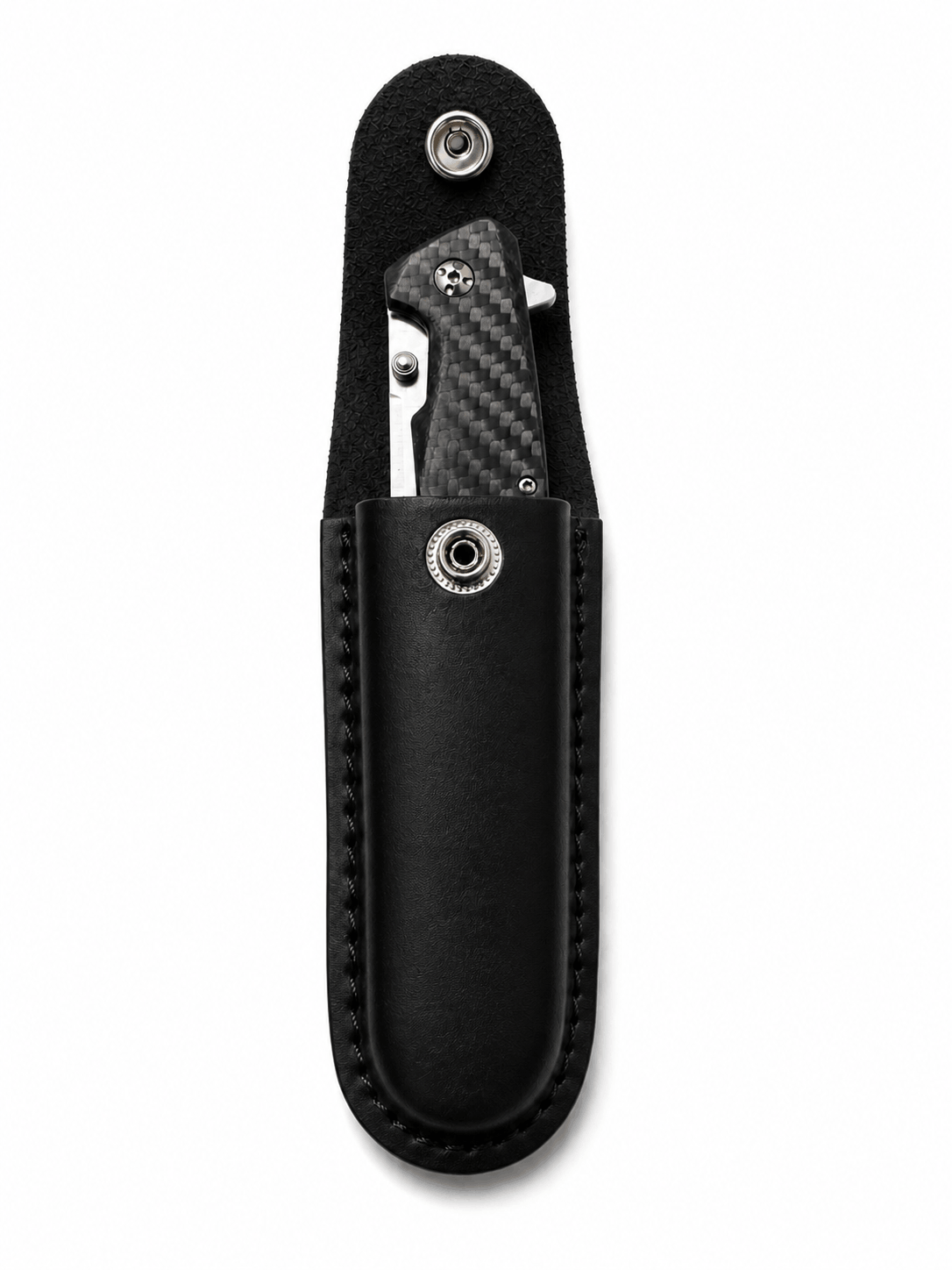 Étui en cuir pour couteau avec bouton pour ceinture