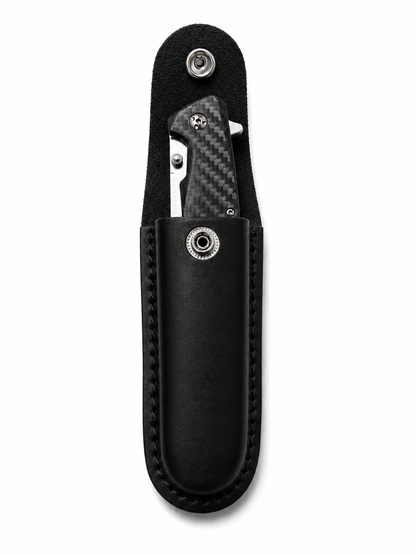 Étui en cuir pour couteau avec bouton pour ceinture
