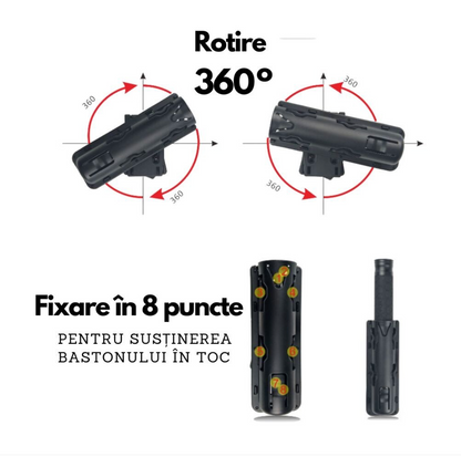 Étui polymère pour bâton télescopique BlackAirsoft BASTHO - pivotant à 360°