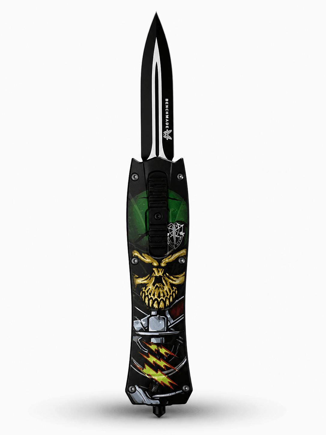 Couteau automatique Black Airsoft Inferno OTF avec lame rétractable