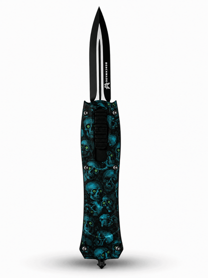 Couteau automatique Black Airsoft Inferno OTF avec lame rétractable