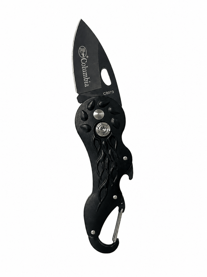 Couteau pliant Black Airsoft Columbia Mini - Mousqueton