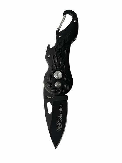 Couteau pliant Black Airsoft Columbia Mini - Mousqueton