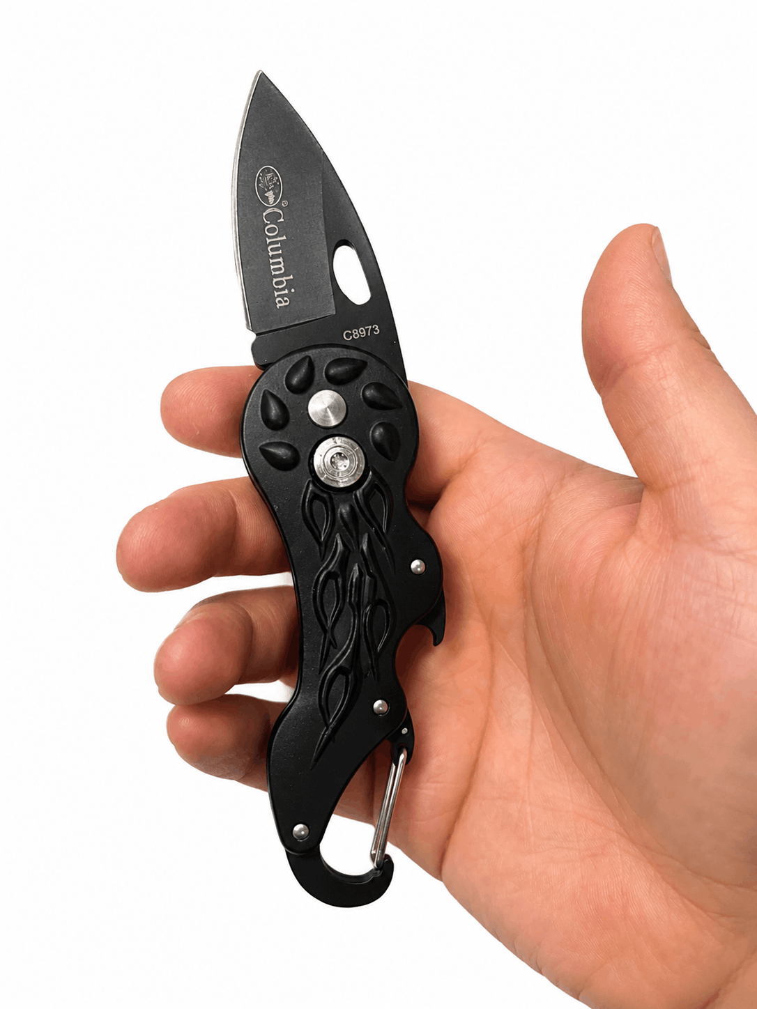 Couteau pliant Black Airsoft Columbia Mini - Mousqueton