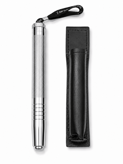 Bâton télescopique en acier Black Airsoft DEFENDER 50 cm avec étui en cuir