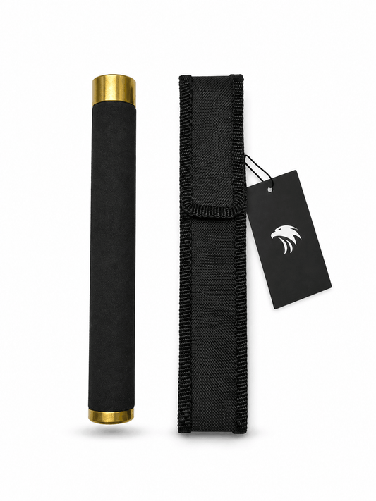 Bâton télescopique en acier Black Airsoft GOLDEN 53 cm avec étui