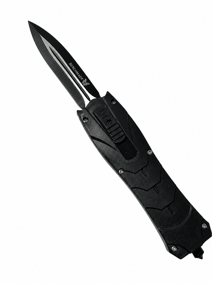 Couteau automatique Black Airsoft Inferno OTF avec lame rétractable