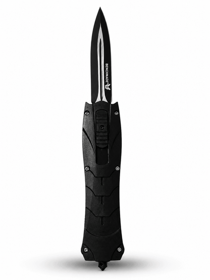 Couteau automatique Black Airsoft Inferno OTF avec lame rétractable