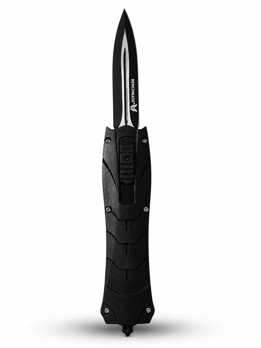 Couteau automatique Black Airsoft Inferno OTF avec lame rétractable