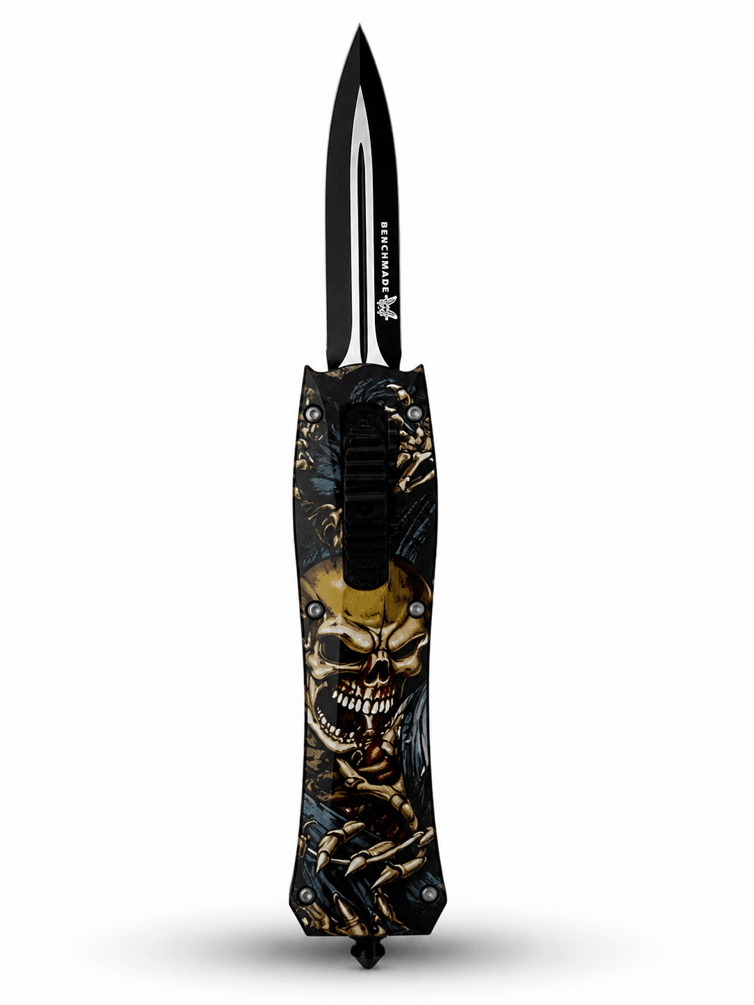 Couteau automatique Black Airsoft Inferno OTF avec lame rétractable