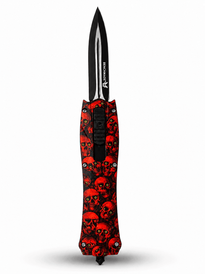 Couteau automatique Black Airsoft Inferno OTF avec lame rétractable