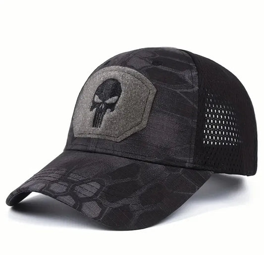 Casquette tactique BlackAirsoft Skull avec panneau velcro