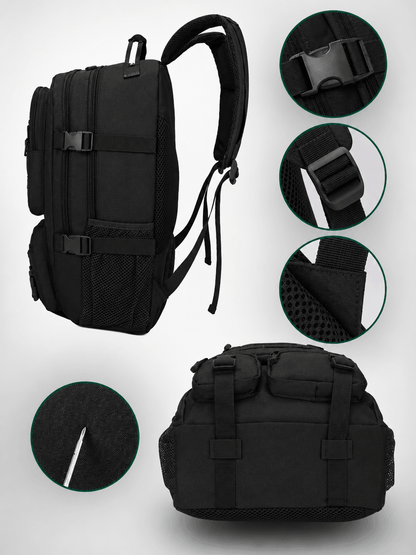 Sac à dos tactique Black Airsoft Tactical Backpack 35L 600D