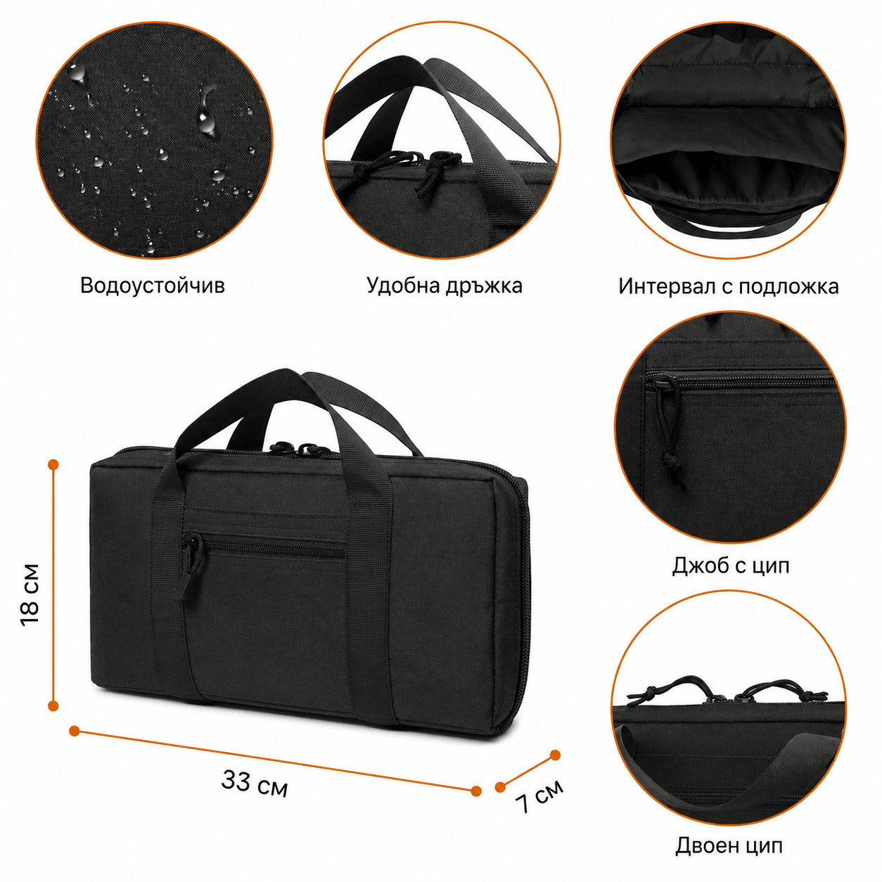 Sac organiseur tactique Black Airsoft Tactical Case