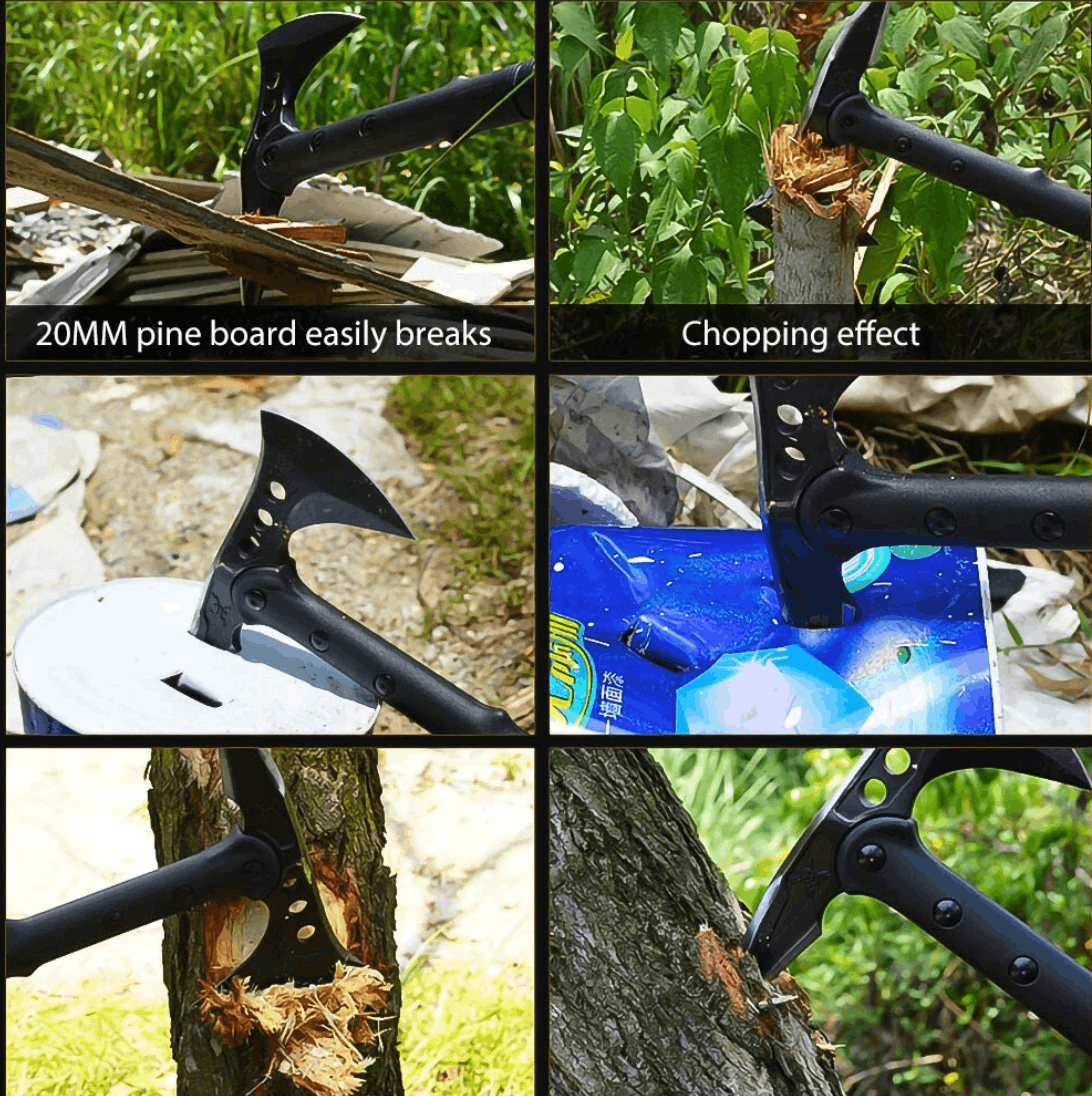 Hache de camping tactique Spear Point Axe 15 pouces avec étui