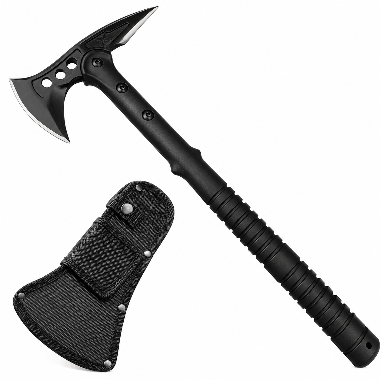 Hache de camping tactique Spear Point Axe 15 pouces avec étui