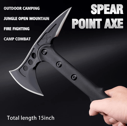 Hache de camping tactique Spear Point Axe 15 pouces avec étui