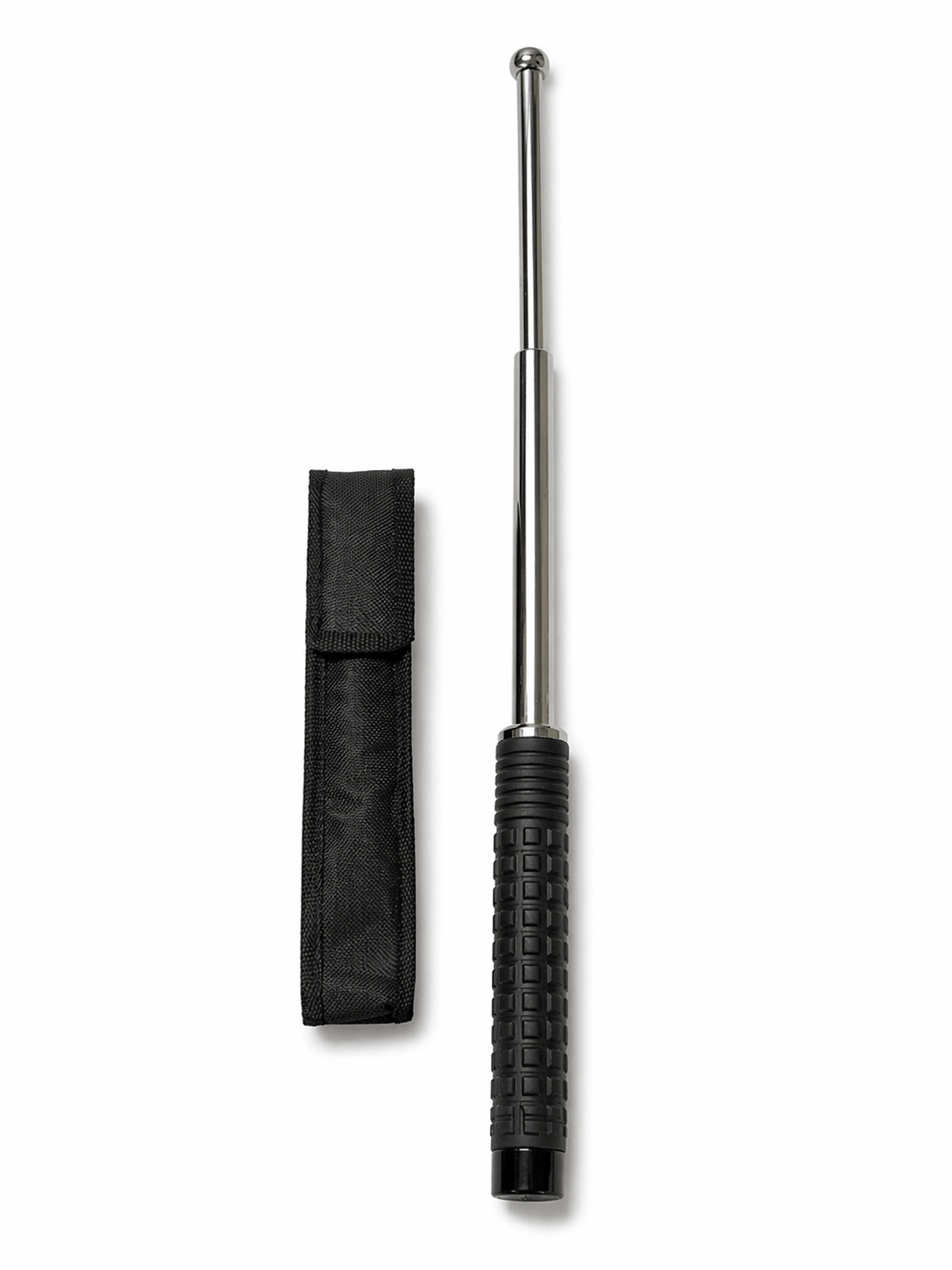 Bâton télescopique en acier Black Airsoft TITAN 52 cm avec étui – Chrome
