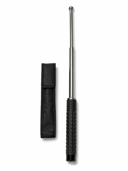 Bâton télescopique en acier Black Airsoft TITAN 52 cm avec étui – Chrome
