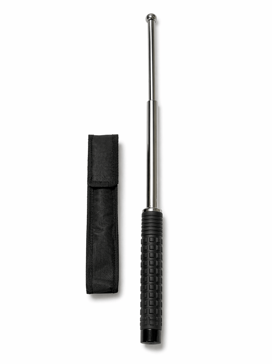 Bâton télescopique en acier Black Airsoft TITAN 52 cm avec étui – Chrome