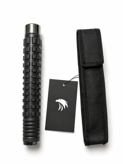 Bâton télescopique en acier Black Airsoft TITAN 52 cm avec étui – Chrome