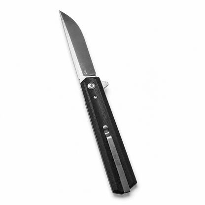 Couteau pliant BlackAirsoft Vertex en acier D2 avec manche G10