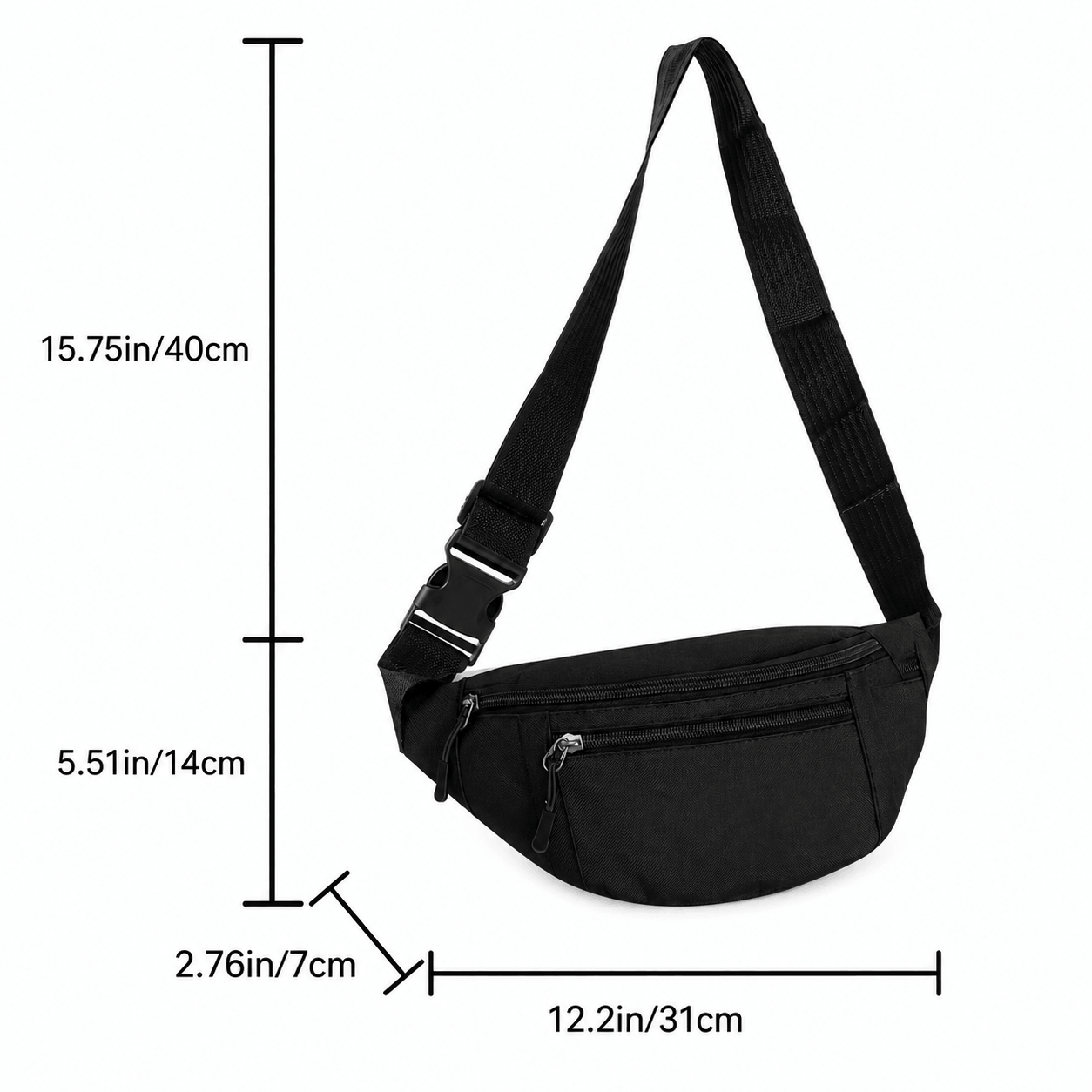 Sac bandoulière et en travers BlackAirsoft Dual Zip