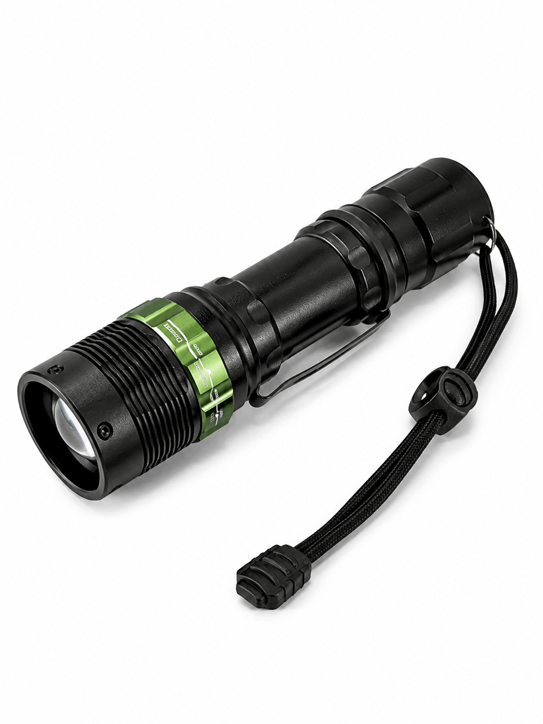 Lampe torche LED tactique BlackAirsoft GREENFORGE avec zoom, batterie Li-ion