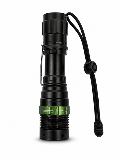 Lampe torche LED tactique BlackAirsoft GREENFORGE avec zoom, batterie Li-ion