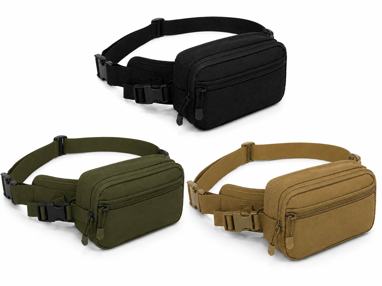 Sac tactique de taille BlackAirsoft Surprise avec compartiment pour port dissimulé de pistolet (CCW)