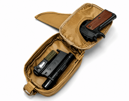 Sac tactique de taille BlackAirsoft Surprise avec compartiment pour port dissimulé de pistolet (CCW)