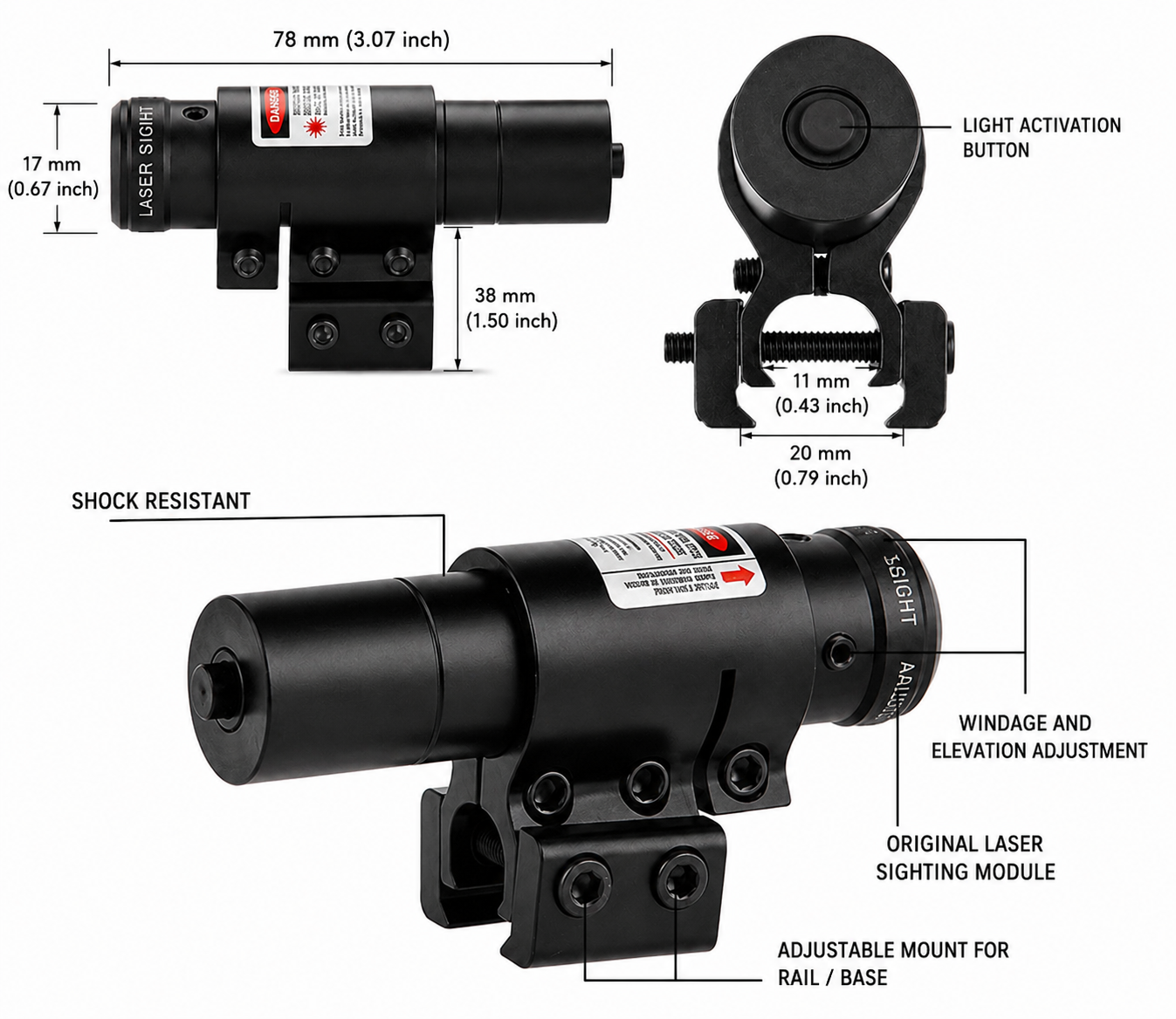 Visée laser TargetBeam Red Dot Laser Sight
