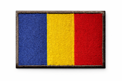 Patch brodé velcro 5x8 cm - drapeau roumain