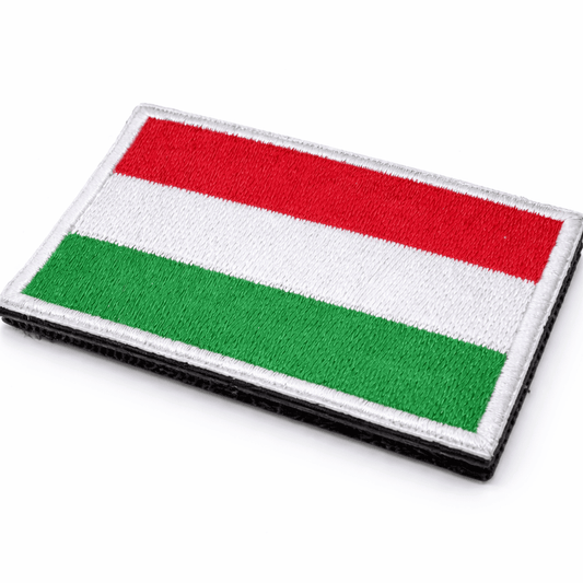 Patch brodé velcro 5x8 cm - drapeau hongrois