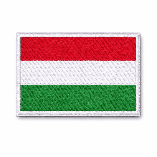 🎁 Patch brodé velcro 5x8 cm - drapeau hongrois (100% offert)
