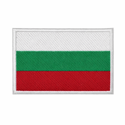 Patch brodé velcro 5x8 cm - drapeau bulgare
