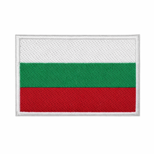 Patch brodé velcro 5x8 cm - drapeau bulgare