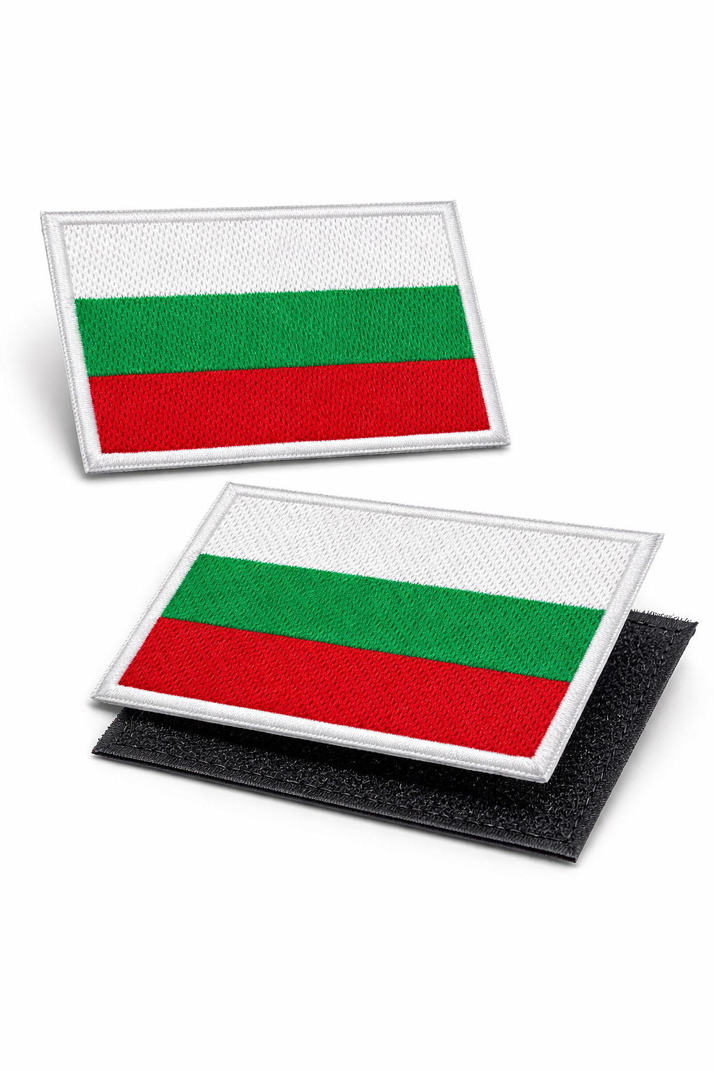 Patch brodé velcro 5x8 cm - drapeau bulgare