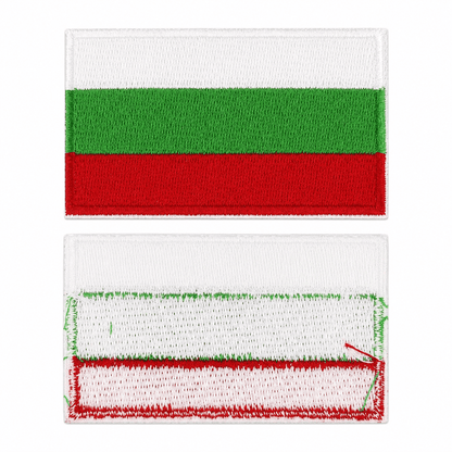 Patch drapeau bulgare 6,3x3,8 cm – thermocollant sans velcro