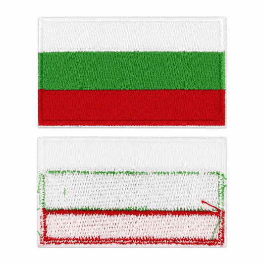Patch drapeau bulgare 6,3x3,8 cm – thermocollant sans velcro